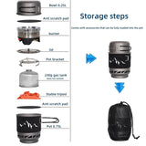 NNETM Portable Outdoor Stove with Pot & Ignition