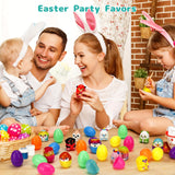 NNETM 18 Sets Prefilled Easter Eggs with Mini Squishy Toys
