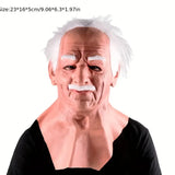 NNETM Latex Old Man Face Cover - Elder Headgear