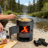 Portable Outdoor Charcoal Wood Stove for Camping & Cooking