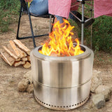 NNETM Stainless Steel Smokeless Fire Pit - Enhance Your Outdoor Ambiance
