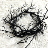 NNETM Halloween Wreath with Pre-Lit Black Art Deco