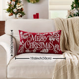 Chenille Christmas Pillowcase – Embroidered “Merry Christmas”