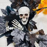 NNETM Skull Halloween Wreath Door Decor