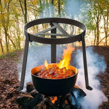 NNETM Heavy-Duty Foldable Fire Pit Tripod Stand