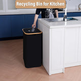 NNETM Household Recycling Bin with 2 Detachable Inner Bags