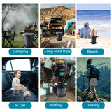 NNETM Adjustable Portable Camping Toilet with Storage Bag