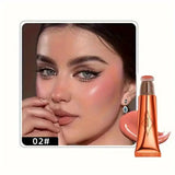 NNETM Waterproof Highlighter Contour Creamy Liquid Stick Cushion - All-in-One Contour, Blush, and Highlight Makeup