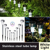 NNETM Solar LED Path Lights Outdoor Stainless Steel (10-Pack)