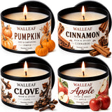 4pcs Fall Scented Soy Wax Candle Gift Set 3 oz