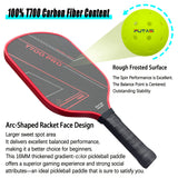 NNETM T700 Carbon Fiber Pickleball Paddle – Lightweight 16mm High Spin Racket