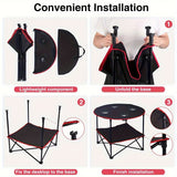 NNETM Folding Camping Table with Cup Holders & Carry Bag