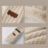 NNETM Women's Winter Plush Hat Scarf Gloves Set