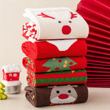 5-Pair Christmas Mid-Calf Socks Set Unisex