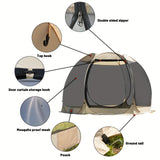 NNETM 6-8 Person All-Season Portable Sheer Camping Tent