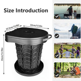 NNETM Adjustable Portable Camping Toilet with Storage Bag