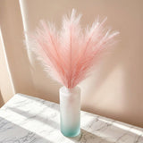 Pink Artificial Pampas Grass Bouquet Polyester Faux Flowers