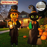 NNETM Halloween Cat Pumpkin Yard Lawn Ornaments