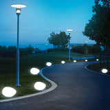 4-LED Solar Pebble Garden Warm Light