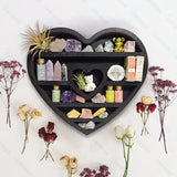 NNETM Two hearts intertwine in this beautifully crafted crystal wood shelf
