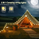 NNETM Rechargeable Camping String Lights with 5 Modes