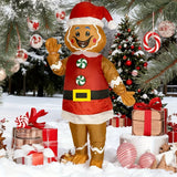 NNETM Inflatable Gingerbread Man Costume Christmas Outfit