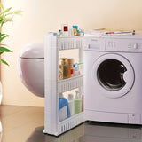 NNETM 3-Layer Slim Refrigerator Edge Gap Organizer Cart
