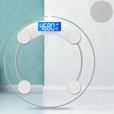 NNETM 1pc Smart Digital Bathroom Scale with LCD Display, 180kg Capacity - White