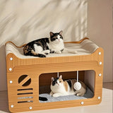 NNETM 2-in-1 Wall Cat Bed and Scratching Post