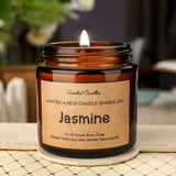 NNETM Jasmine Scented Soy Wax Candle in Glass Bottle