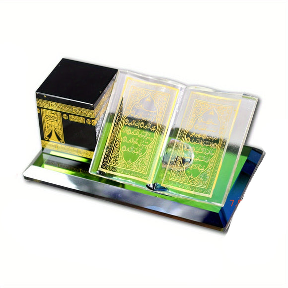 NNETM Crystal Kaaba Model Religious Tabletop Showpiece