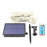 NNETM Radiant Nightfall: 192 LED Solar Lights on Transparent Wire