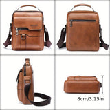 NNETM Men's Genuine Leather Crossbody Vintage Business Bag