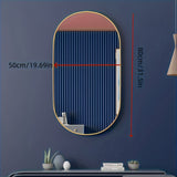 NNETM Vertical Hanging Wall Mirror – Gold Aluminum Frame Decorative Mirror