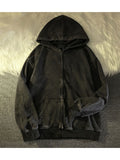 NNETM Retro Washed Zip-Up Streetwear Hoodie
