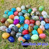 NNETM 20pcs Natural Polished Stone Chakra Egg Crystal Set