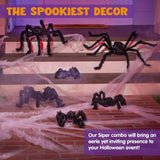 NNETM Giant Spider Halloween Decoration Set (6pcs)