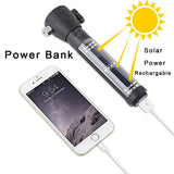 NNETM Multi-Functional Solar Power LED Flashlight - 5-in-1 Outdoor Survival Tool