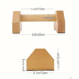 NNETM Wooden Push-Up Support Handles - Non-Slip Pad Included