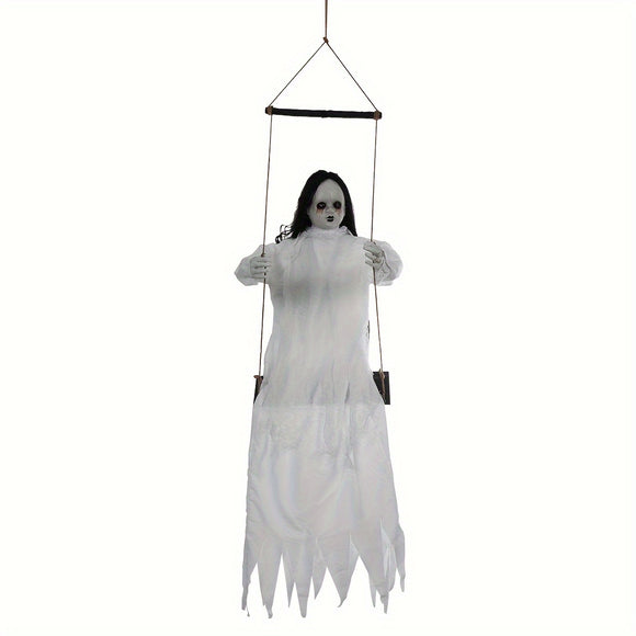 NNETM Sound Control Halloween Swing Ghost Decoration