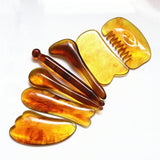 NNEOBA 7-Piece Gua Sha Massage Tool Set Amber Scraping Boards