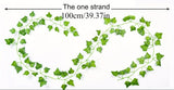 6pcs Lifelike Artificial Ivy Garland- Vibrant Green Plastic Foliage with Detailed Leaves for Weddings, Parties, and Home Decor | No Power Needed, Featherless- 100CM/ 39.37IN