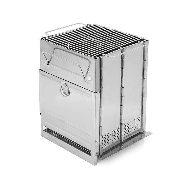 NNETM Folding Stainless Steel Camping Stove Mini Portable