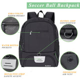 NNETM Sports Backpack with Ball & Shoe Compartment