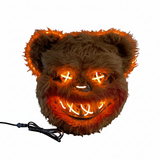 LED-Lit Blood-Dripping Bear Horror Mask – Glowing Eyes