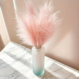 Pink Artificial Pampas Grass Bouquet Polyester Faux Flowers