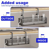 NNETM No-Drill Wire Organizer Under-Desk Cable Tray