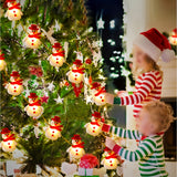LED Christmas Snowman String Lights 3m Plush Snowman Fairy