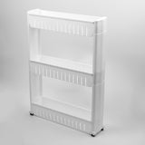 NNETM 3-Layer Slim Refrigerator Edge Gap Organizer Cart