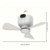 NNETM Ceiling Fan USB Rechargeable with LED Light